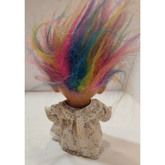 Vintage Lot of 4 Trolls - Lotto Rainbow Chicken and Baby Rainbow - Picture 13 of 16
